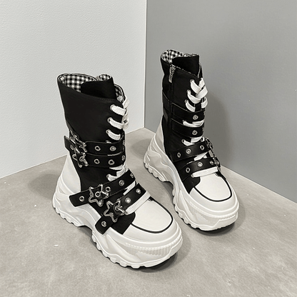 [Thick soled high top] Thick soled high top casual shoes | Ladies' fashion design | Various styles