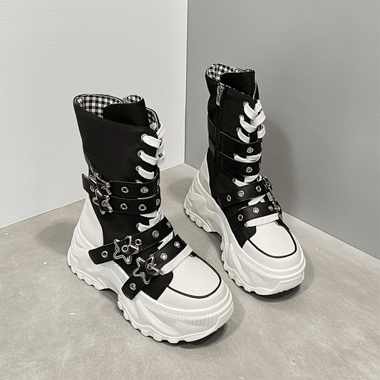 [Thick soled high top] Thick soled high top casual shoes | Ladies' fashion design | Various styles