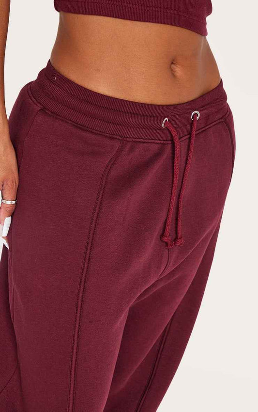 Shape Grey Marl Binded High Waist Wide Leg Joggers