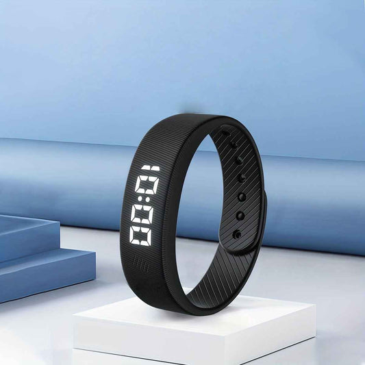 Silicone Sports Bracelet Display Bracelet for Men And Women, 30 Meters, Comfortable Silicone Strap Watch, Rechargeable Chronograph Sports Bracelet