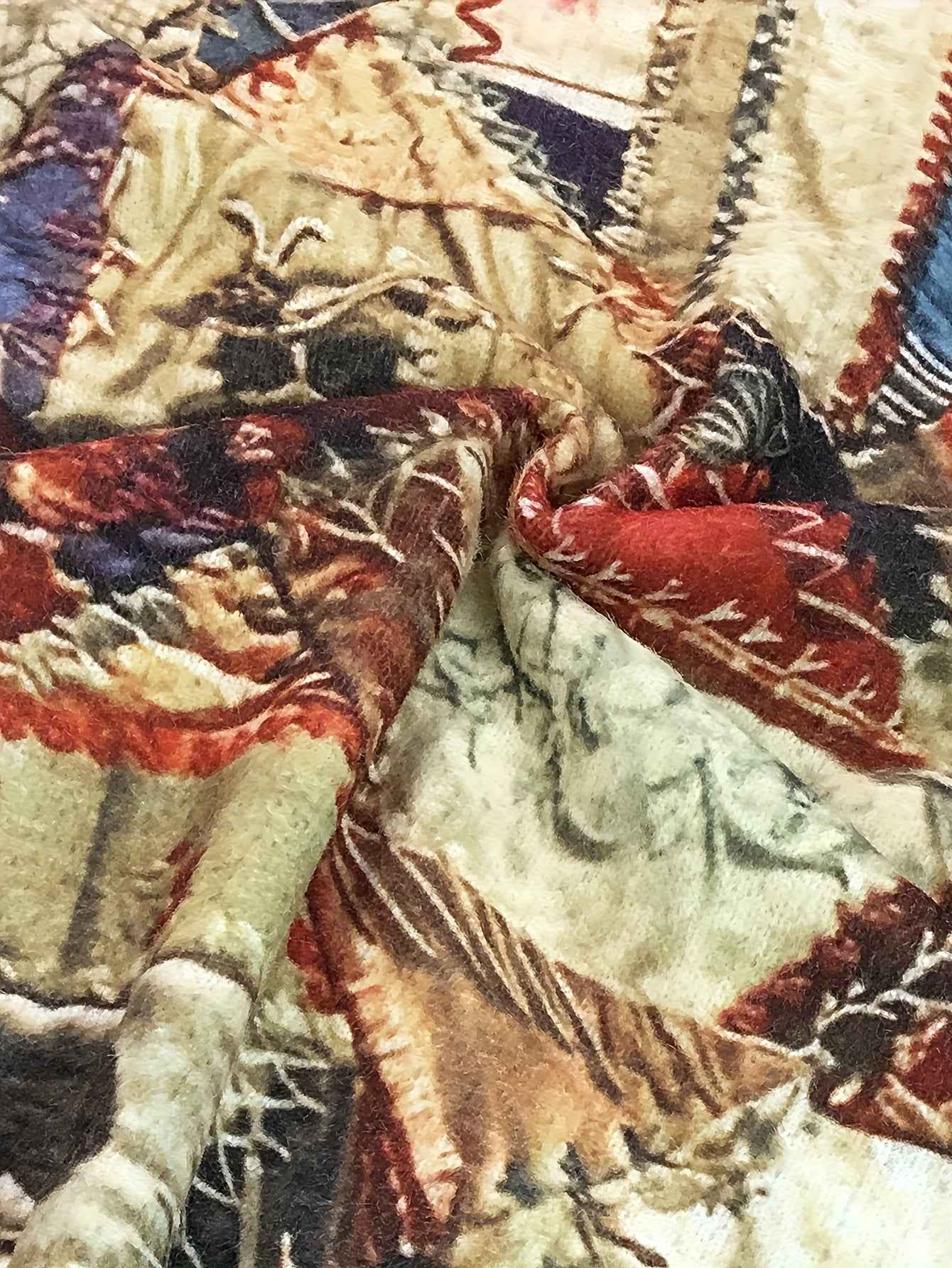 Plus Size, 2D Flat Pattern Women's Pullover 3D Printed Pattern Sweater Long Four Seasons Mixed Vintage