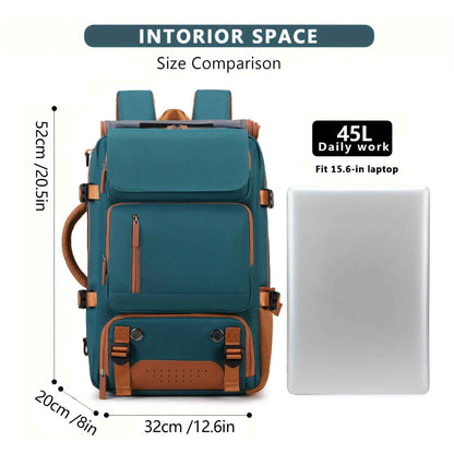 [Large Multifunctional] Large Multifunctional Backpack | Convertible, Laptop & Shoe Compartment, Zipper Closure, Adjustable Strap, Lining, Royal