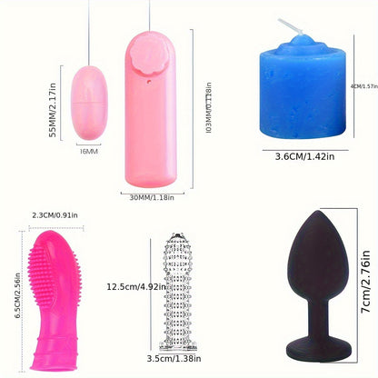 23pcs Bondage Sex Kit ForCouples-Beginners BDSMSet with Vibrators, Lingerie.Handcuffs, Whip, Blindfold & More SS69