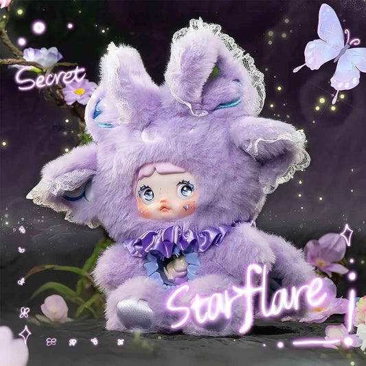 1pc Nommi Figures - Kawaii Anime-style Plush Doll with Expressive Eyes & Fluffy Ears, Soft Vinyl Collectible Figure in Black/Purple/Blue/Pink/Gray/White/Red/Yellow - Cute Birthday Party Favors, Holiday Gifts, Display Decor fo