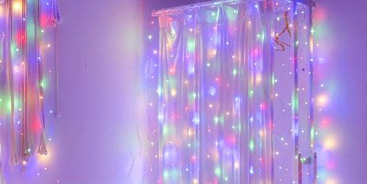 Loyyz 300/200/100LED Vintage Multi-Color Fairy Curtain Lights - USB Plug-in Indoor/Outdoor Hanging Decor for Christmas, Weddings, Parties, Bedroom - Durable Plastic String Lights for Festive Ambiance, Lights for Decoration, P SS69
