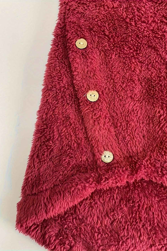 Plus Size, Plus Size Women's Autumn Winter -Lined Thickened Hooded Hand- Sweatshirt