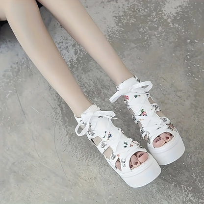 Elegant And Stylish Women'S Sandals with a Thick Sole, Designed for Comfort And Available in Larger Sizes.