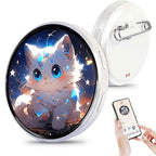 2026 New Electronic Badge with Display, Dynamic Touch, High Frame Rate, 600mAh Battery Life, 6.0 Bluetooth, USB Magnetic Charging, Anime Brooch & Digital Badge Compatible with Anime Fans to Wear On Occasions, Cosplay And Conc