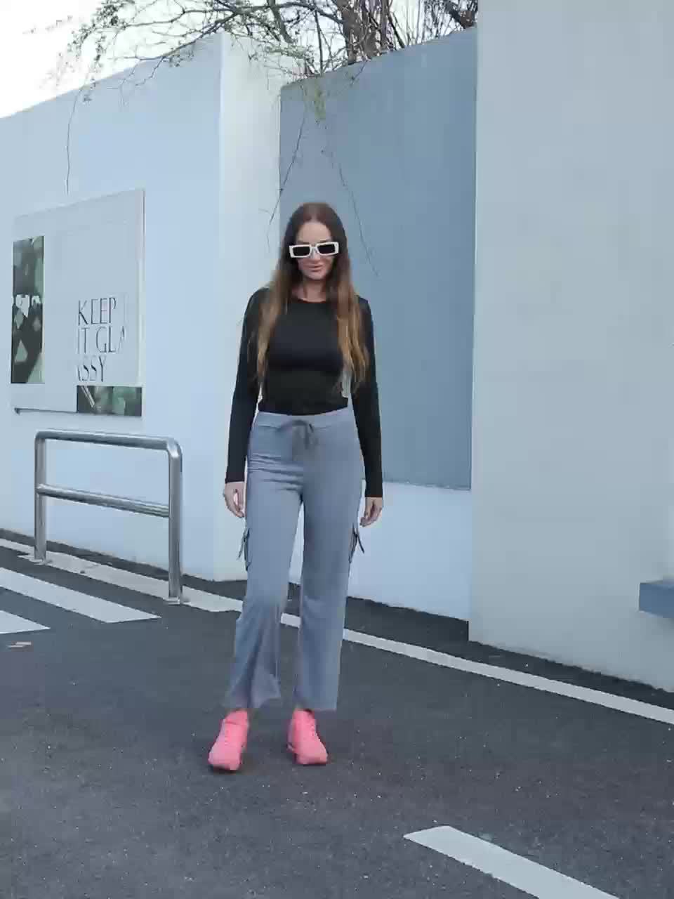 2-Pack Women'S Harem Yoga Pants, Polyester Knit Fabric with Elastane, Solid Color, Pocket Detail, Medium Stretch, Long Length, Sports Style, Breathable Comfort for Spring/Summer/Fall - SS69