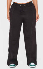 Shape Grey Marl Binded High Waist Wide Leg Joggers