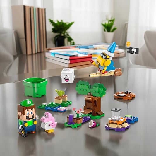 [Super Mario LEGO Playset] LEGO 71440 Super Mario-Themed Interactive Luigi Toy Building Blocks | Fun & Educational Playset, Durable ABS Material, Sturdy Construction, Holiday Gift for Boys & Girls 6+ Years