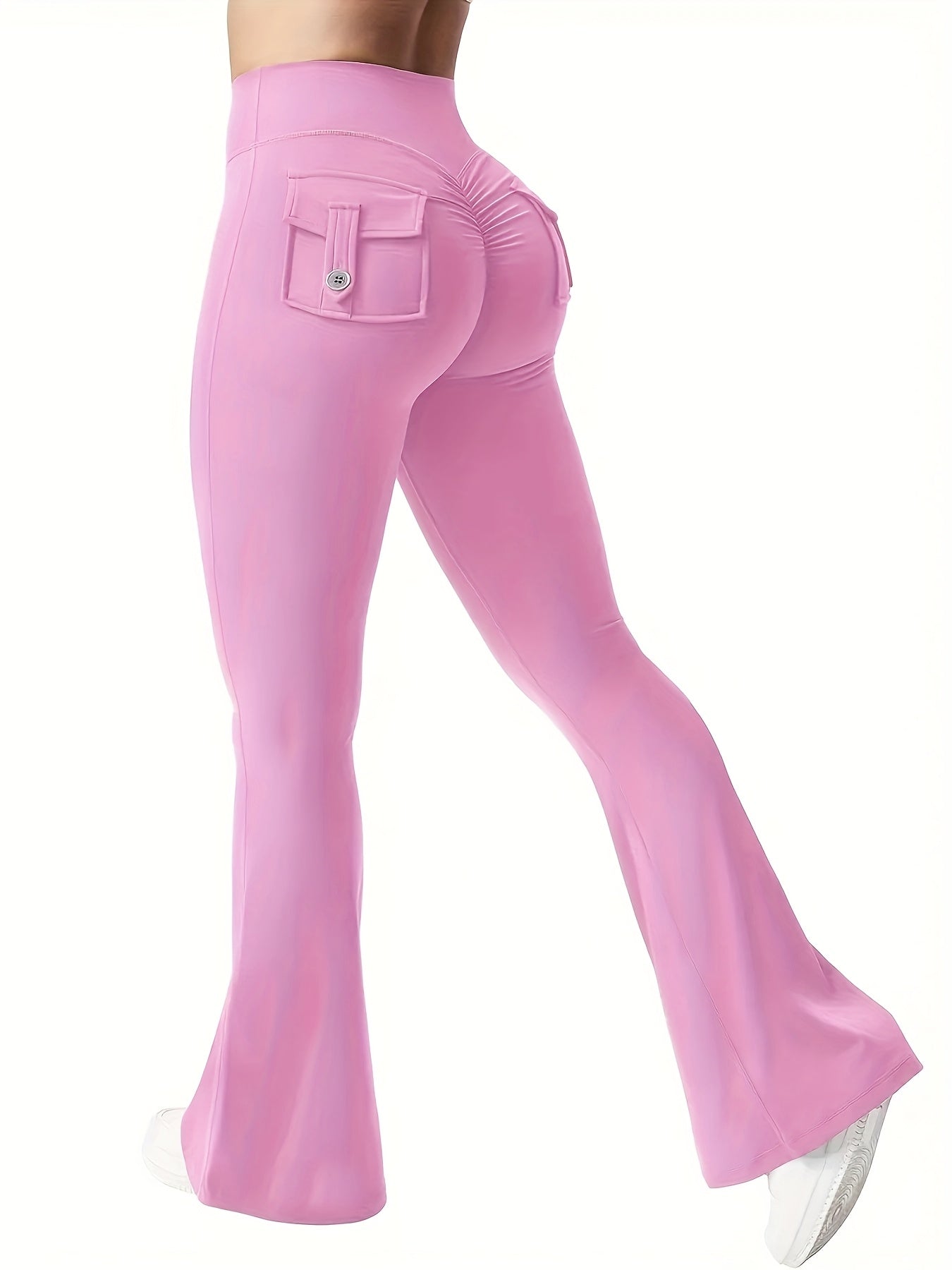 [New Loudspeaker Yoga Pants] High Waist Women's Casual Loudspeaker Yoga Pants | Training Loudspeaker Pants Sportswear | Belt Pocket Work Clothes SS69