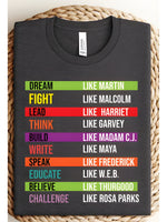 Black Leader Shirt, Black History, BLM Shirt, Dream Shirt like Martin, Incentive T-shirt like Obama, Black History Month Long Sleeve Shirt SS69