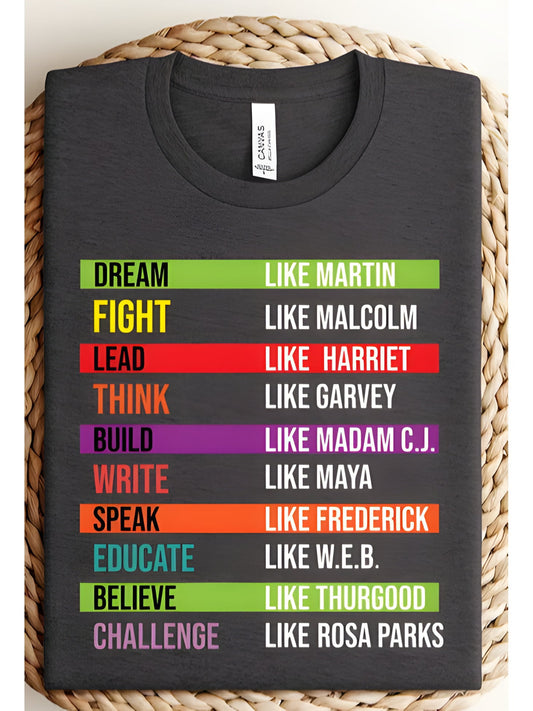 Black Leader Shirt, Black History, BLM Shirt, Dream Shirt like Martin, Incentive T-shirt like Obama, Black History Month Long Sleeve Shirt SS69