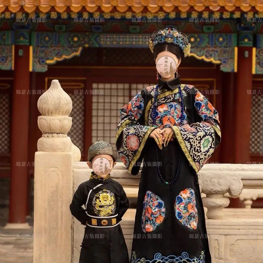 Emperor of Qing Dynasty Sacrificial Costume Clothing Empress Museum Gege Photo Petite Flag Antique Ancient Style - SS69