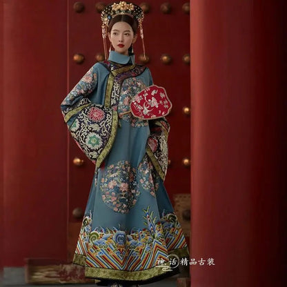 Emperor of Qing Dynasty Sacrificial Costume Clothing Empress Museum Gege Photo Petite Flag Antique Ancient Style - SS69