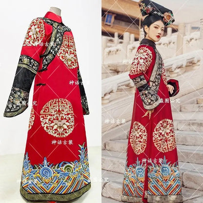Emperor of Qing Dynasty Sacrificial Costume Clothing Empress Museum Gege Photo Petite Flag Antique Ancient Style - SS69