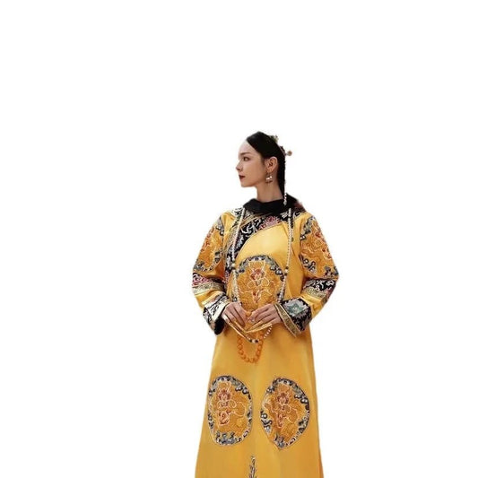 Emperor of Qing Dynasty Sacrificial Costume Clothing Empress Museum Gege Photo Petite Flag Antique Ancient Style - SS69