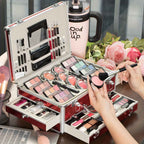 New Year Gift Cosmetic Set, Full for makeup Kit with Eyeshadow, Blush, Lipstick, Contour, Concealer, Eyeliner, Suitable for Makeup Artists and Beginners, Perfect Surprise for Friends and Family