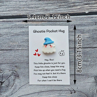 40pcs Halloween Cards with Pocket Hug - Cute Ghosts, Bats, Pumpkins - Spooky Cute Party Decorations, Birthday & Wedding Greeting Cards - Includes Hug Pocket for Easy Storage - Perfect for Halloween Party Favors, Gifts for Fam SS69