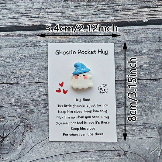 40pcs Halloween Cards with Pocket Hug - Cute Ghosts, Bats, Pumpkins - Spooky Cute Party Decorations, Birthday & Wedding Greeting Cards - Includes Hug Pocket for Easy Storage - Perfect for Halloween Party Favors, Gifts for Fam SS69