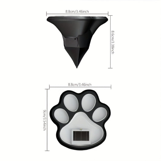 Shenzhi Tech Solar LED Dog Paw Print Lights For Halloween Decor & Pet Lovers, 4-Pack Outdoor Solar Lights With Auto On/Off, Warm White LED For Garden, Pathway, Room Decor & Fall Home Decor Gift SS69
