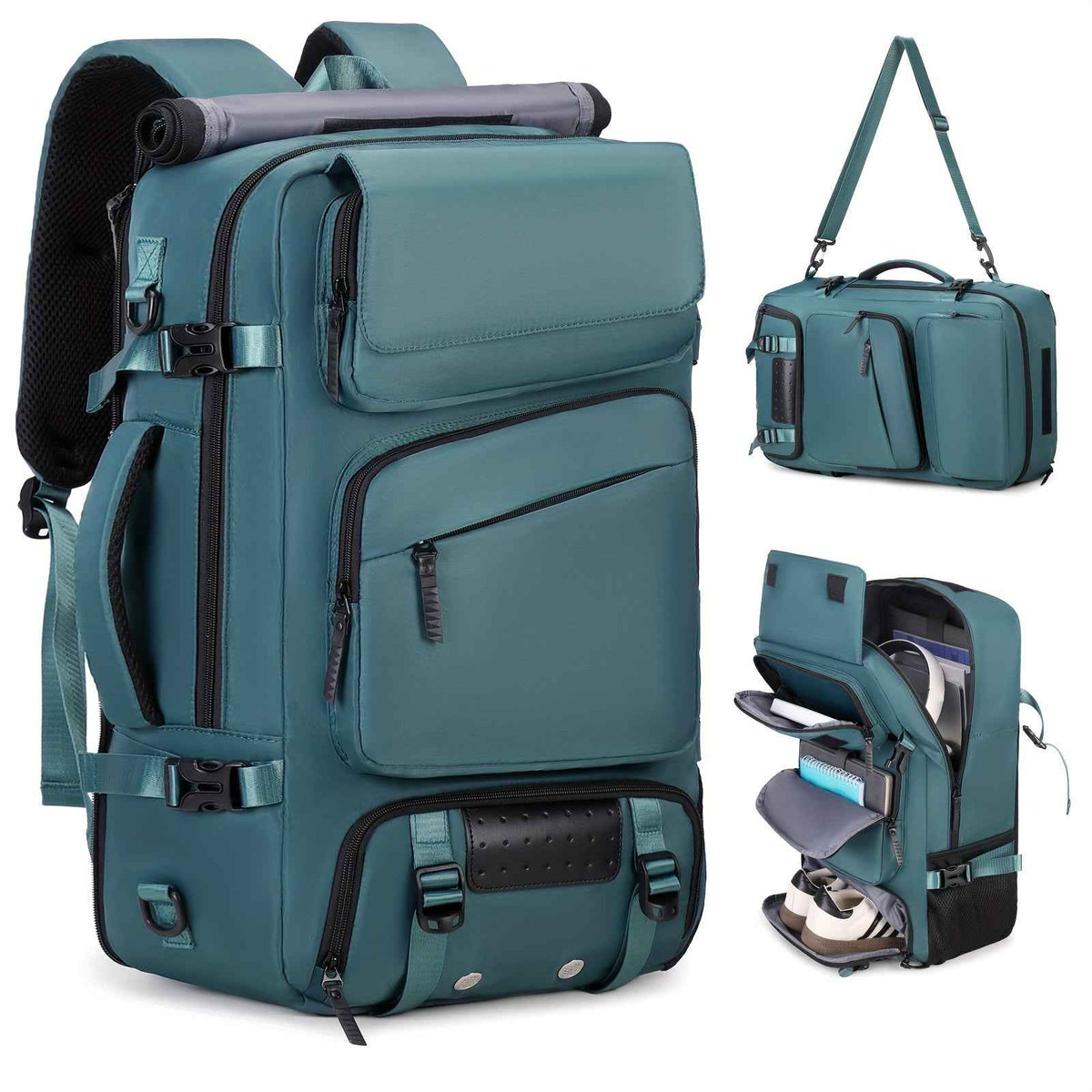 [Large Travel Backpack] Travel Backpack for Men and Women, Large Capacity Carry-On Bag with Shoe Compartment, Airline Approved 17.3-Inch Laptop Backpack, Business Gym Weekend Pack, Single Shoulder or Double Shoulder, Travel B