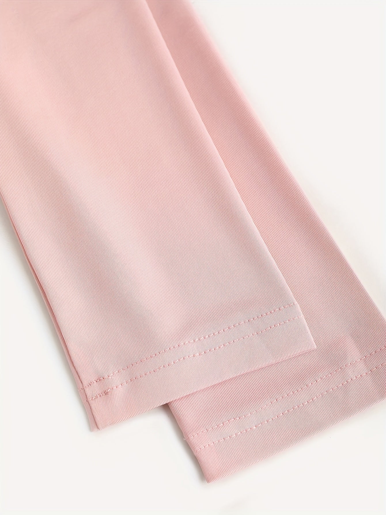 [Pink Floral Dress] Polyester Women's Pink Floral A-Line Dress - Long Sleeves, Round Neck, Machine Washable, Belt Detail, Perfect for Spring/Summer SS69