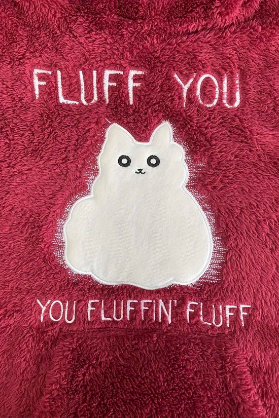 Plus Size, Plus Size Women's Autumn Winter -Lined Thickened Hooded Hand- Sweatshirt