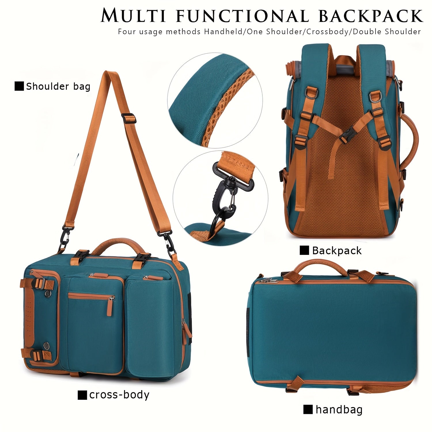 Large Capacity 16-Inch Laptop Backpack - Lightweight Oxford Travel Bag