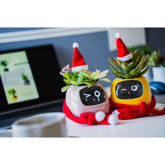 Cubidupi Smart Mini Planter Robot - Self-Watering Electronic Pet Plant Pot with Alerts, /Outdoor Plant Care, Cute Desktop Greenery Companion for Home, Office, Room - Low-Maintenance Gift (Compatible with Smart