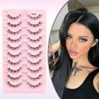False Eyelashes 3/10 Pairs Natural Long Mink Lashes Strip Dramatic Fake Lashes Full Eye yelash Extension Makeup Faux Cils Tool - SS69