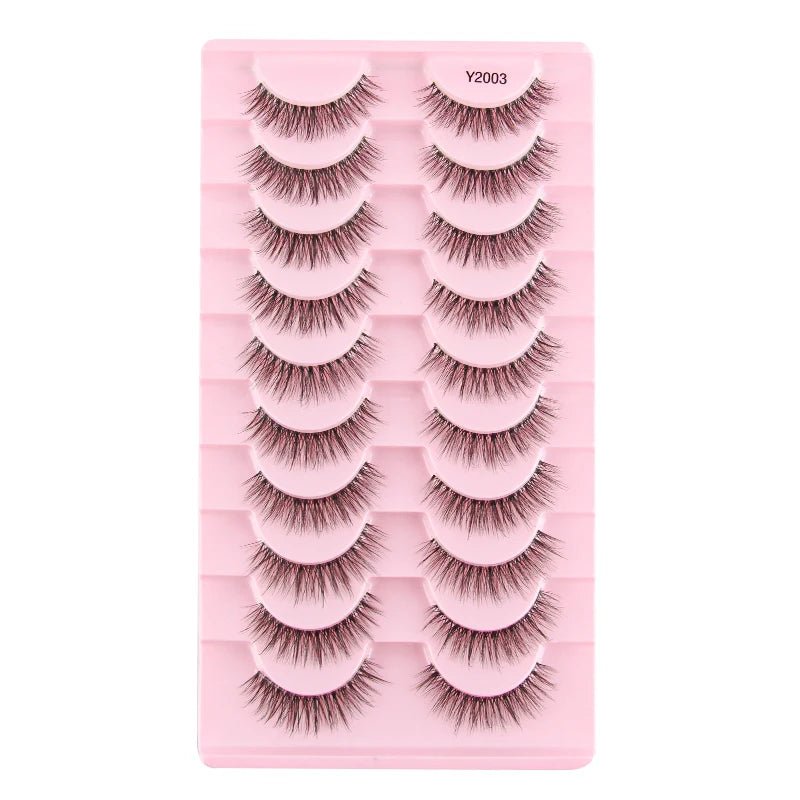 False Eyelashes 3/10 Pairs Natural Long Mink Lashes Strip Dramatic Fake Lashes Full Eye yelash Extension Makeup Faux Cils Tool - SS69