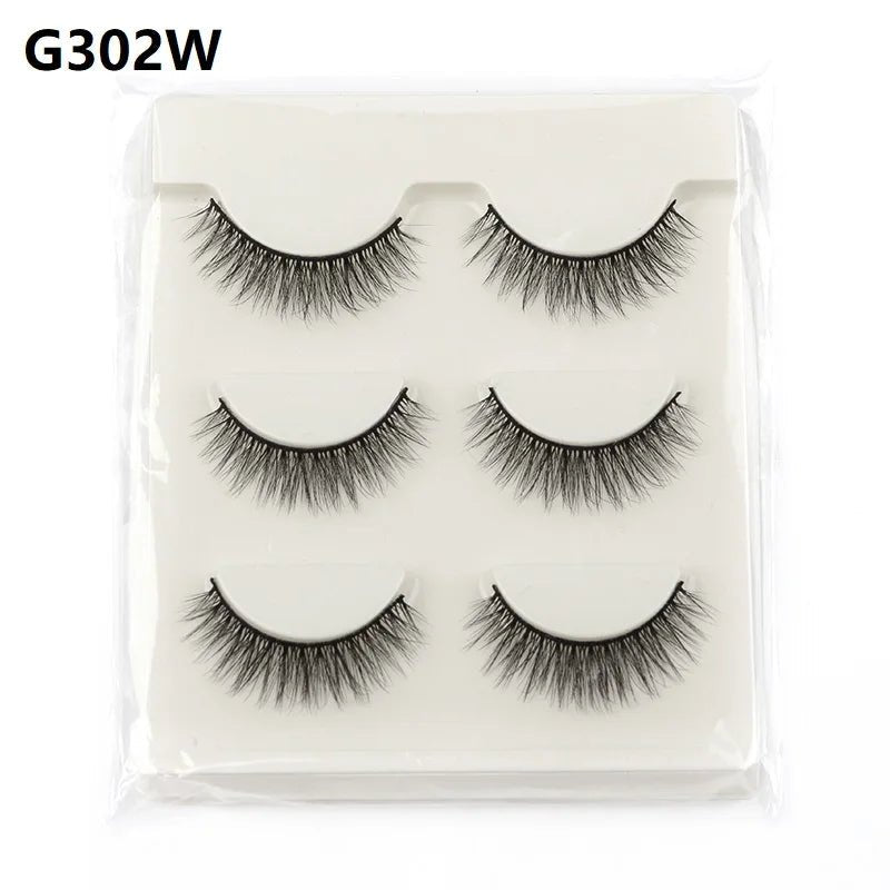False Eyelashes 3/10 Pairs Natural Long Mink Lashes Strip Dramatic Fake Lashes Full Eye yelash Extension Makeup Faux Cils Tool - SS69