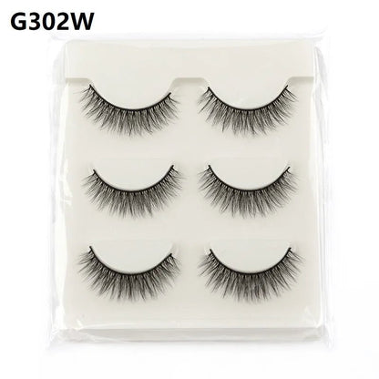 False Eyelashes 3/10 Pairs Natural Long Mink Lashes Strip Dramatic Fake Lashes Full Eye yelash Extension Makeup Faux Cils Tool - SS69