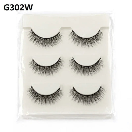False Eyelashes 3/10 Pairs Natural Long Mink Lashes Strip Dramatic Fake Lashes Full Eye yelash Extension Makeup Faux Cils Tool - SS69