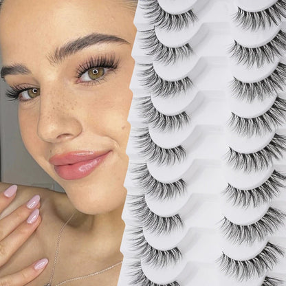 False Eyelashes 3/10 Pairs Natural Long Mink Lashes Strip Dramatic Fake Lashes Full Eye yelash Extension Makeup Faux Cils Tool - SS69