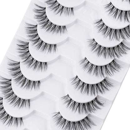 False Eyelashes 3/10 Pairs Natural Long Mink Lashes Strip Dramatic Fake Lashes Full Eye yelash Extension Makeup Faux Cils Tool - SS69