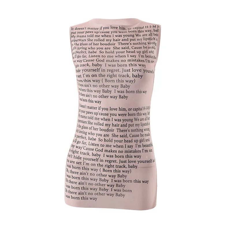 Fashion Trendy Round Collar Sleeveless Tank Mesh Sexy Article Print Slim Casual Top Women Hipster Wear - SS69