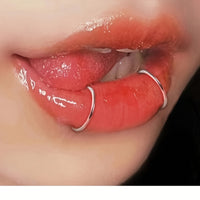 [Punk Lip Rings] 2pcs Fashionable Punk Style Non Piercing Lip Rings In Silvery SS69