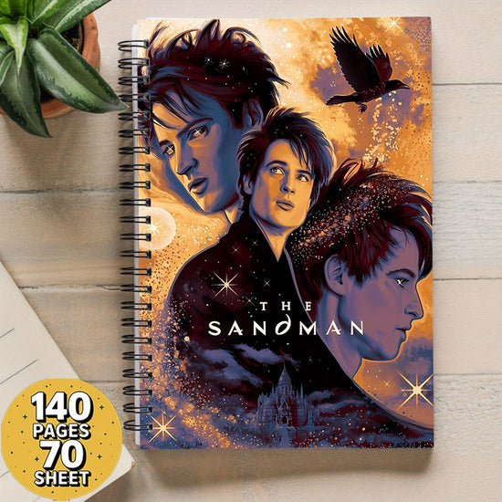 Mystic Sandman Art Spiral Notebook: Dreamy Illustration& Starry Design for Creative Writing SS69