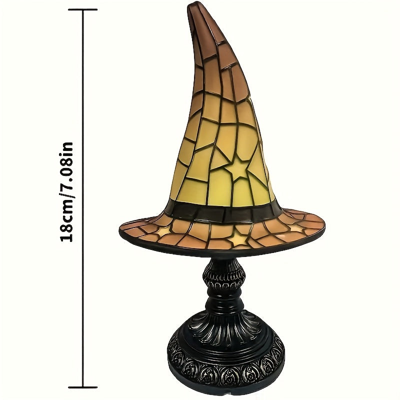1pc of Gothic Witch Hat Lamp-Purple, Yellow or Pink, USB Powered Desktop Lighting with Switch, No Battery Required-Suitable for Halloween Decoration, Magic Party, Bedroom, Haunted House-Witch Hat Night Light SS69