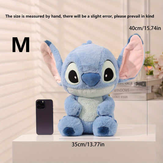 Miniso Disney Stitch Sitting Doll Plush Doll Disney Basic Series Medium Sitting Doll Kawaii Home Bedroom Sofa Accessories Collectible Dolls Gift Ornament Party Favors