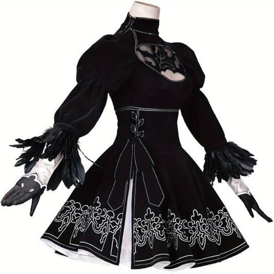 8pcs Black Gothic Sexy Halloween Outfits for Women polyester Size S-XXL for Halloween Easter Thanksgiving Christmas SS69 27.69 BLACK / XXL