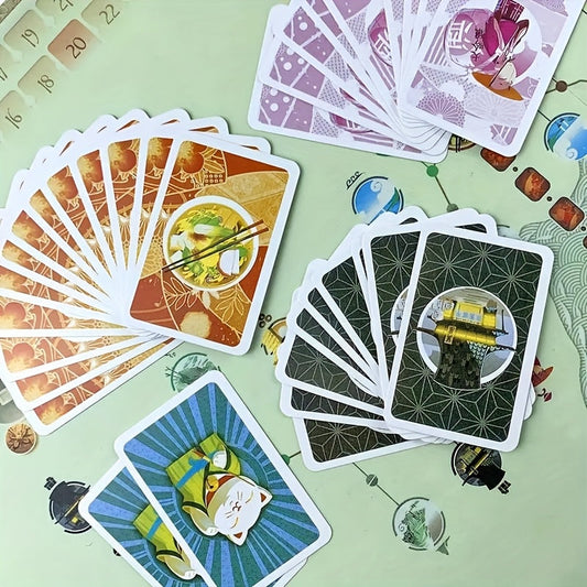 Story of Tokaido, large board game with a length of 33.46inch, easy to learn, tabletop games for family members' interaction, educational significance, couple's game, multiplayer game, friends gathering table game, hands-on a SS69