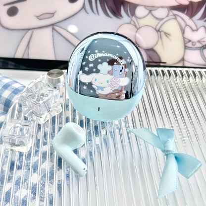 [Cute Kuromi Headphones] Sanrio Melody Kuromi Big Eared Dog Wireless Headphones - 3 Different Styles Available Cute Design with Battery Display Game Earplugs Unique Style Convenient for Carrying Smart Calls Suitable for Daily SS69