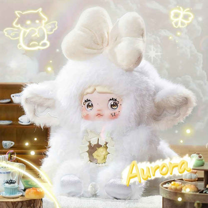 1pc Nommi Figures - Kawaii Anime-style Plush Doll with Expressive Eyes & Fluffy Ears, Soft Vinyl Collectible Figure in Black/Purple/Blue/Pink/Gray/White/Red/Yellow - Cute Birthday Party Favors, Holiday Gifts, Display Decor fo