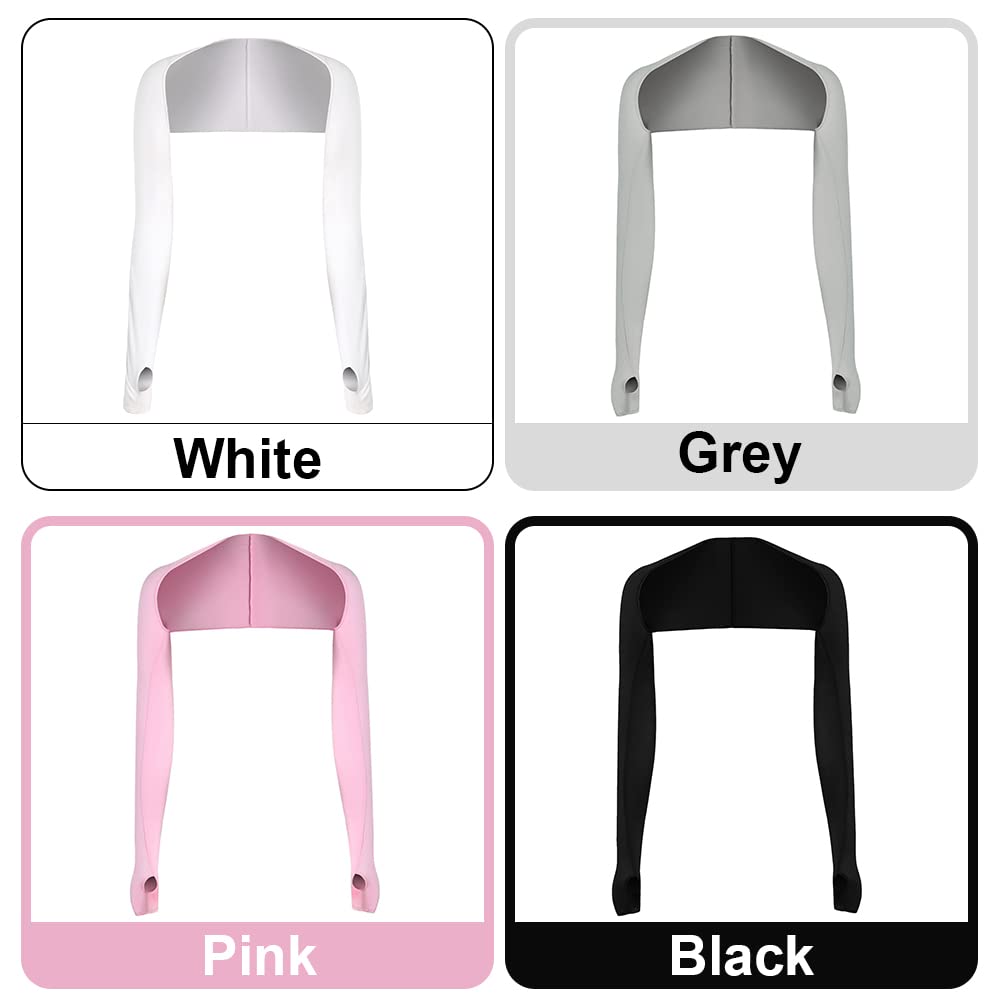 4pcs Women's Sun Protection Arm Sleeves With Shoulder Strap For Uv Protection, Sports, Cycling, Driving, Daily Wear SS69