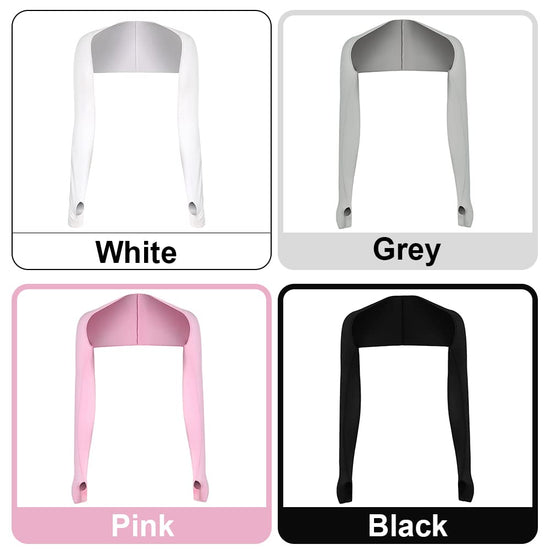 4pcs Women's Sun Protection Arm Sleeves With Shoulder Strap For Uv Protection, Sports, Cycling, Driving, Daily Wear SS69