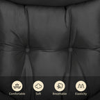 Lazy Chair with Foldable Ottoman, Modern Comfy Lounge Chair, Large Sofa Armchair with Footrest And A Side Pocket, Leisure Reading Chair with Footstool for Bedroom, Living Room, Dorm, Black, Bedroom Seating, Dorm Room Furnitur SS69